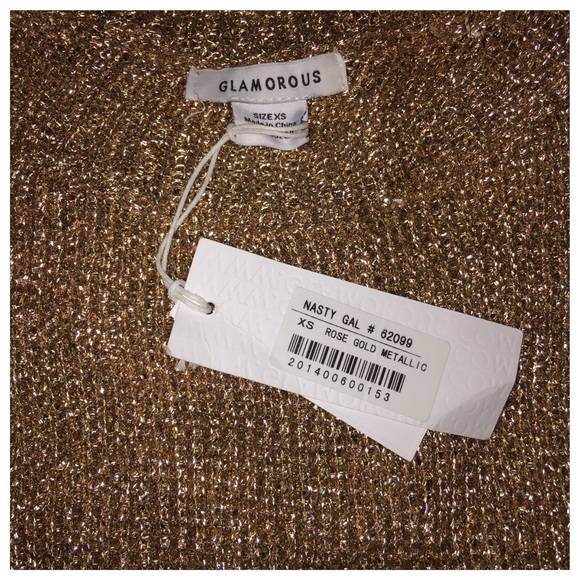 Nasty Gal Rose Gold Metallic Top - Picture 6 of 6